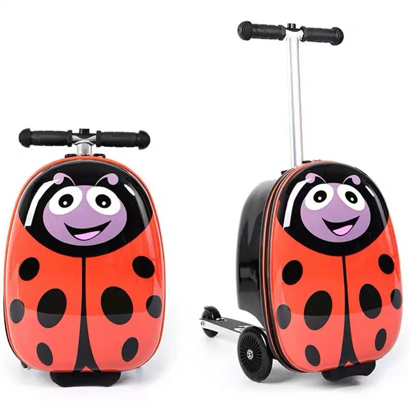 18Inch Kids Scooter Rolling Suitcase Lazy Trolley