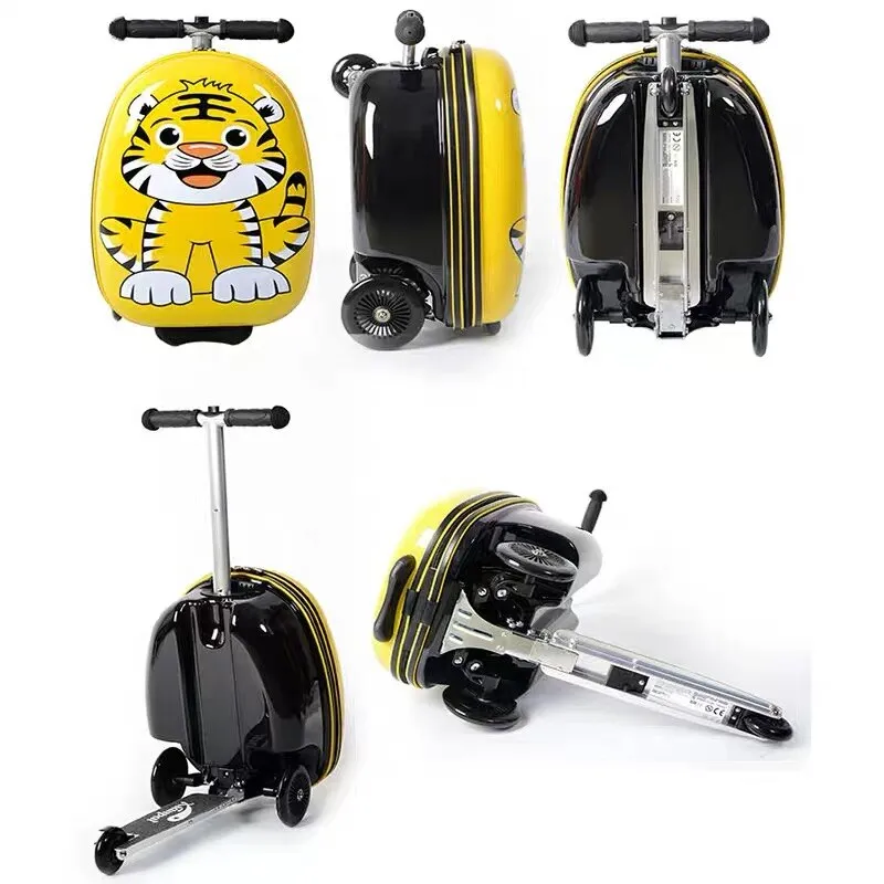 18Inch Kids Scooter Rolling Suitcase Lazy Trolley