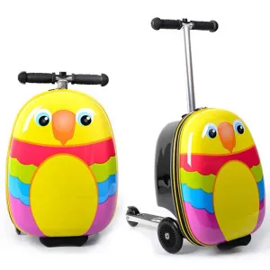 18Inch Kids Scooter Rolling Suitcase Lazy Trolley