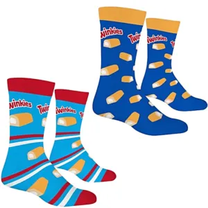 2 PAIRS UNISEX TWINKIES LICENSED CREW SOCKS