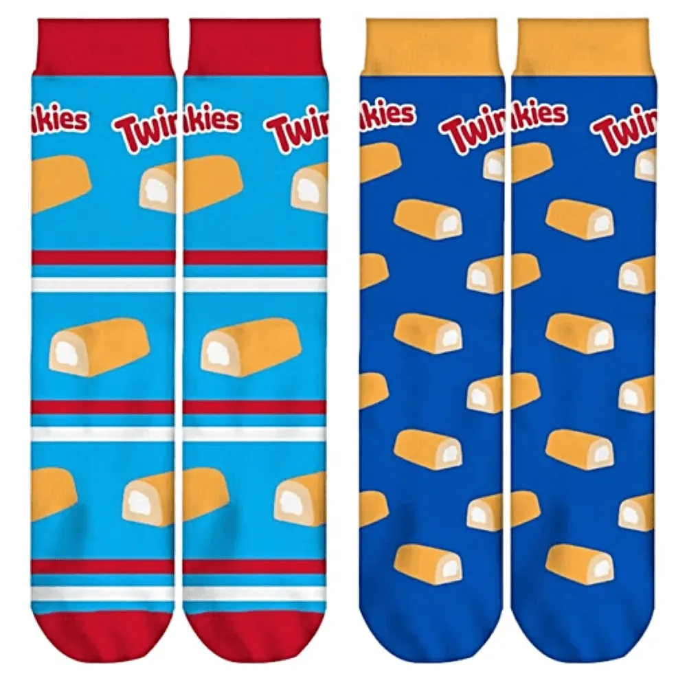 2 PAIRS UNISEX TWINKIES LICENSED CREW SOCKS