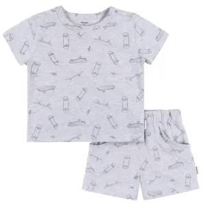 2-Piece Baby & Toddler Boys Skateboard T-Shirt and Shorts Set