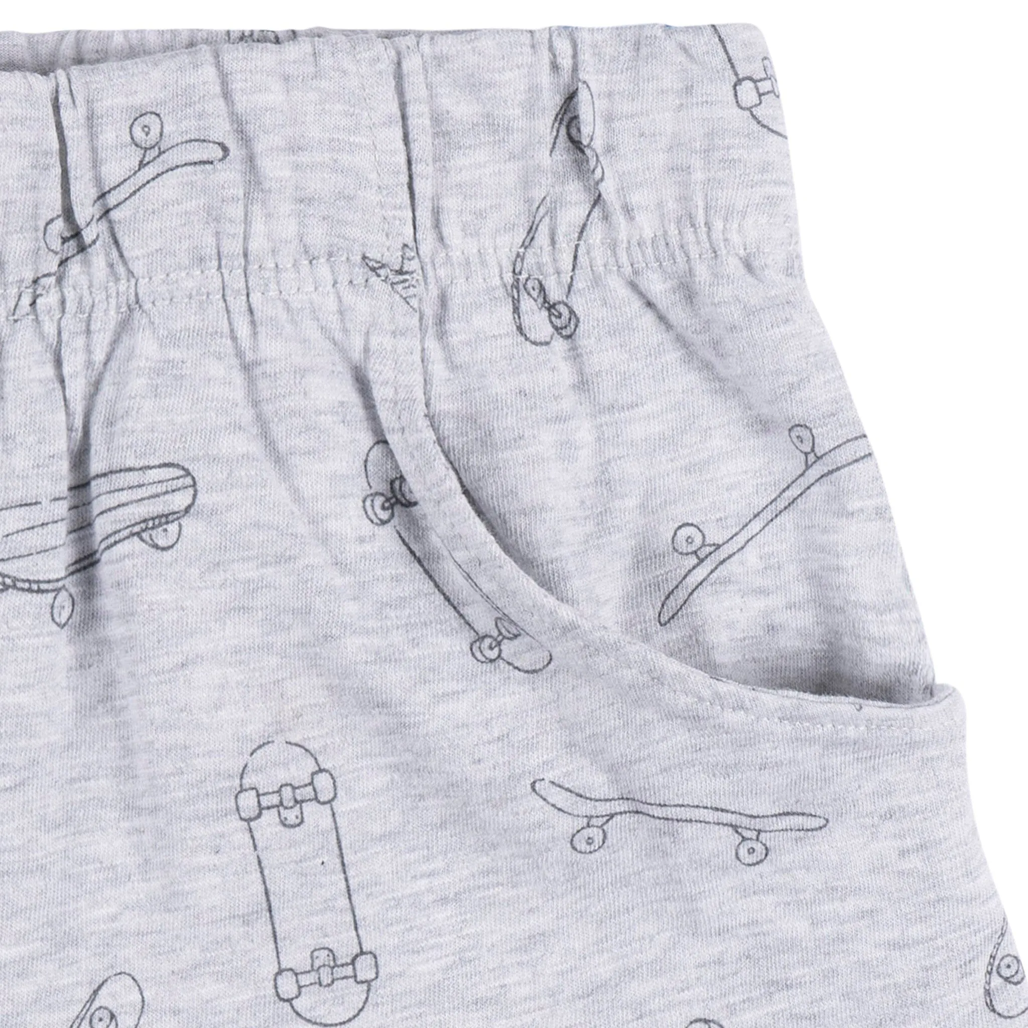 2-Piece Baby & Toddler Boys Skateboard T-Shirt and Shorts Set