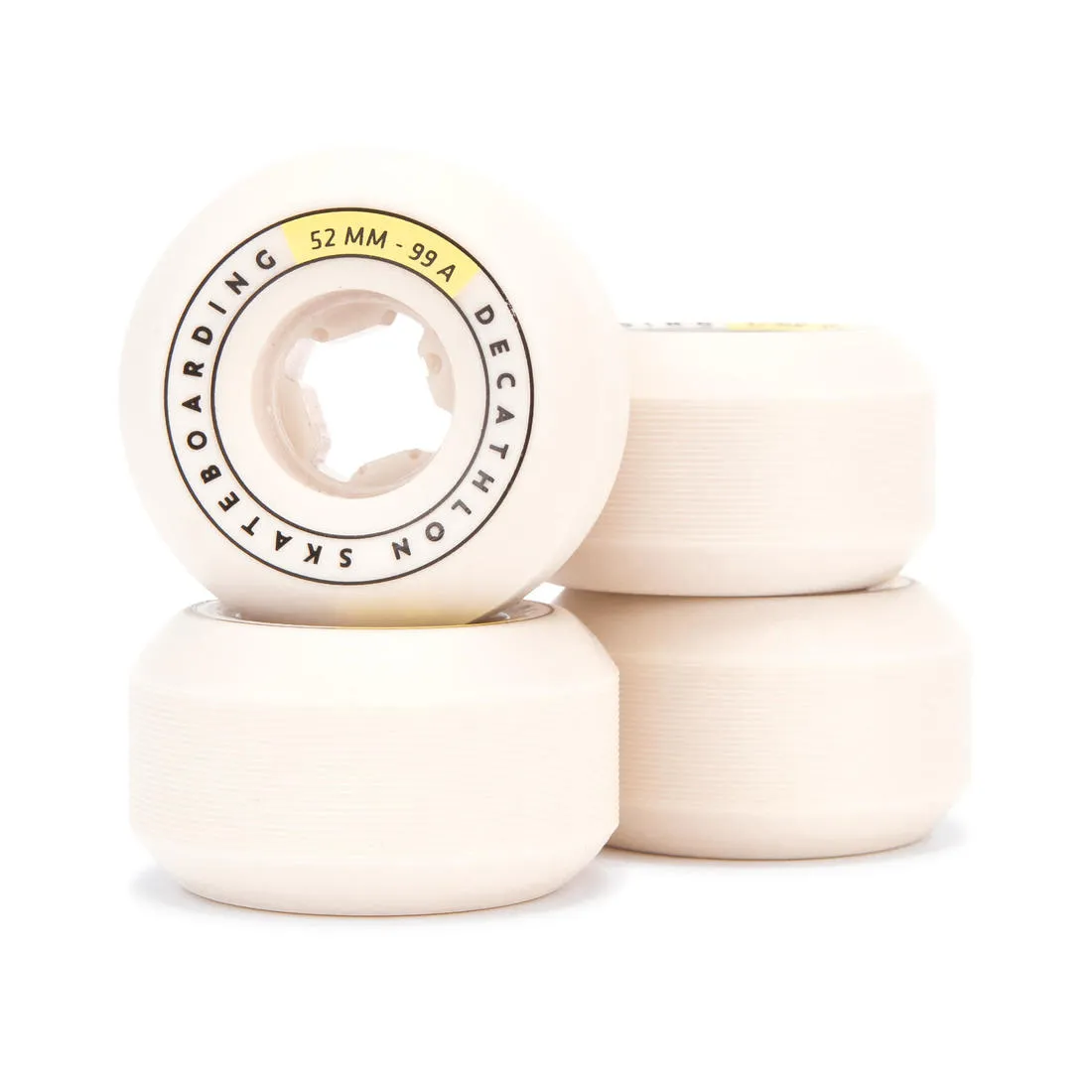 56 mm 99A Conical Skateboard Wheels 4-Pack - Ivory