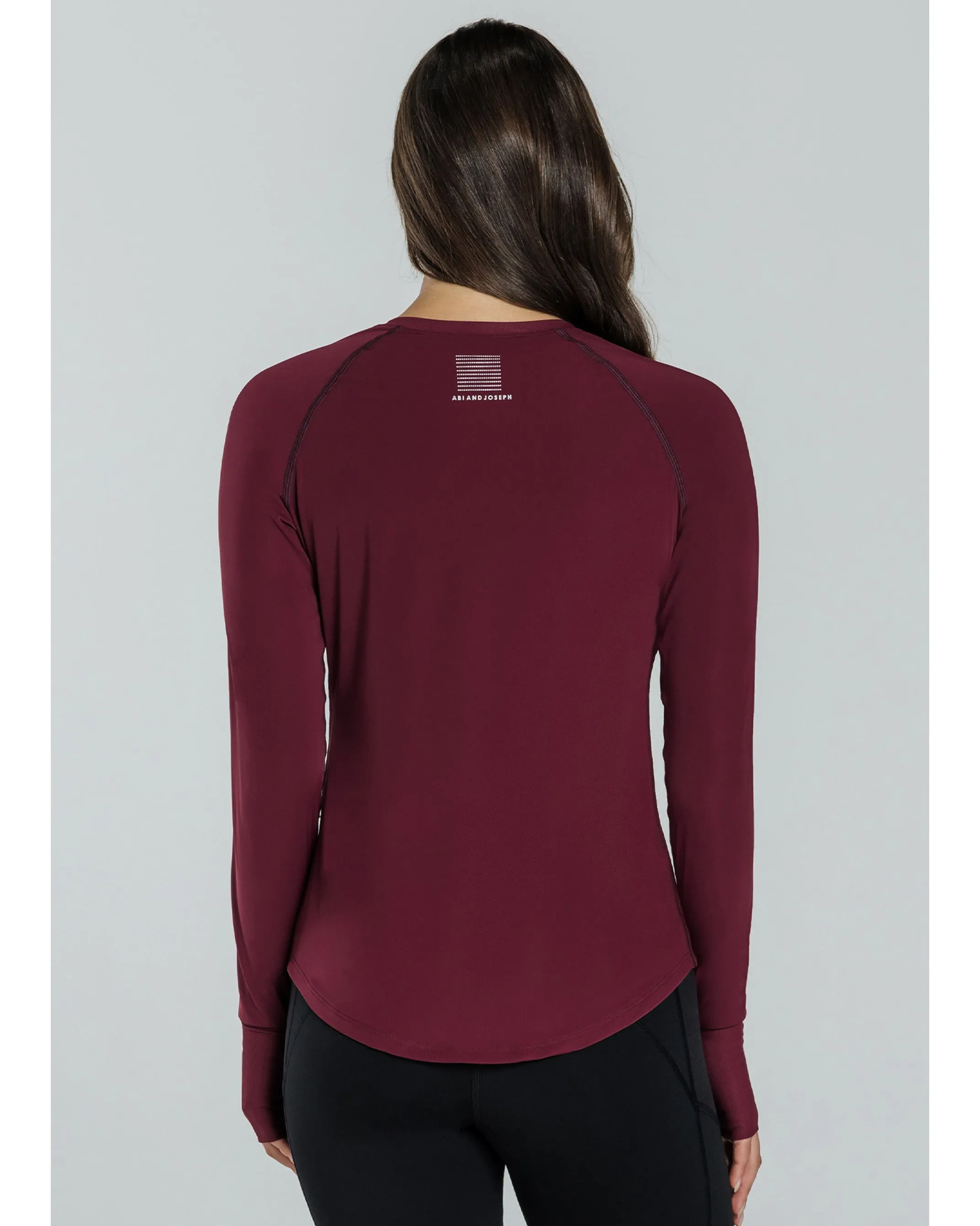 Abi and Joseph Morning Stretch Long Sleeve Top - Claret