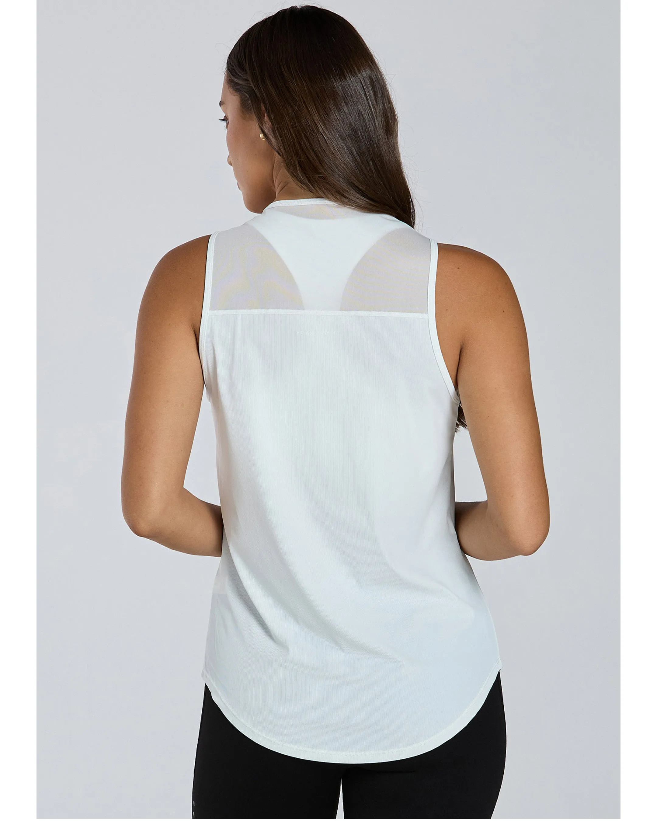 Abi and Joseph Walk on by Mesh Back Tank - White