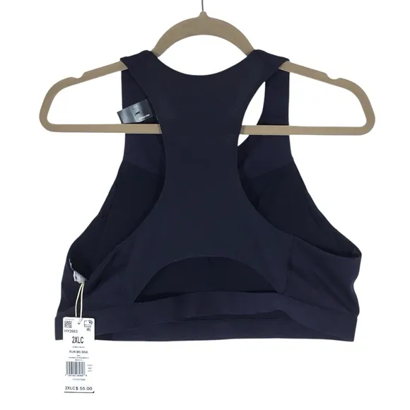 adidas Medium Support Running Bra, Navy Blue, Women's 2XLC, NWT