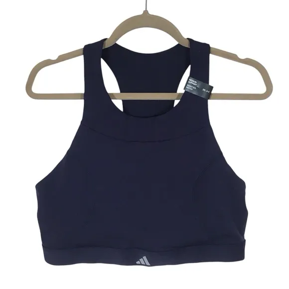 adidas Medium Support Running Bra, Navy Blue, Women's 2XLC, NWT