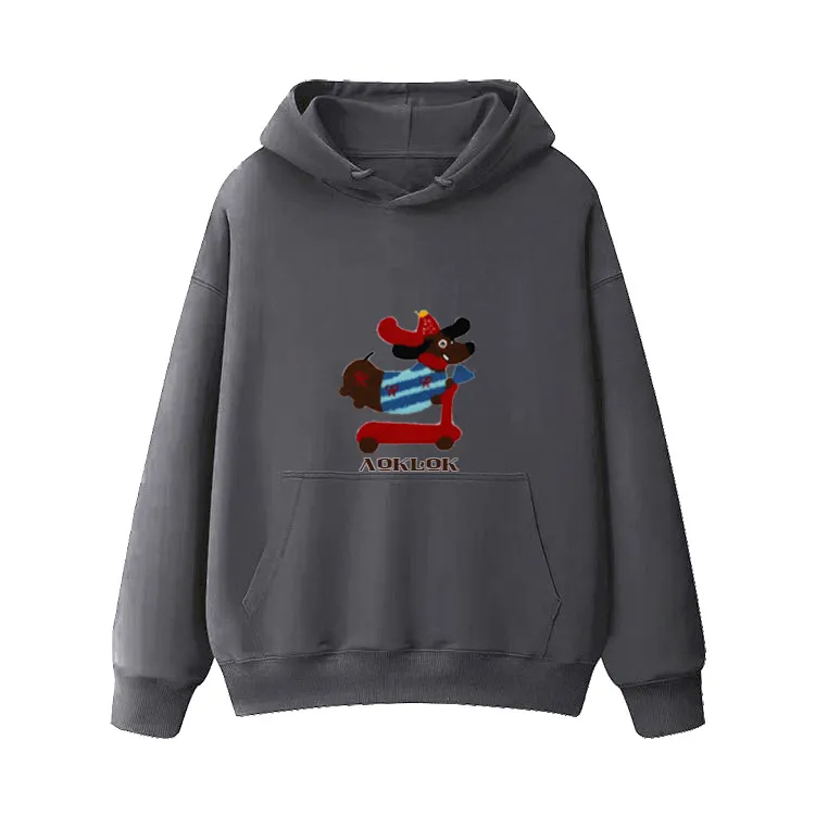 AG Embroidery Skateboard Dachshund  Hoodie