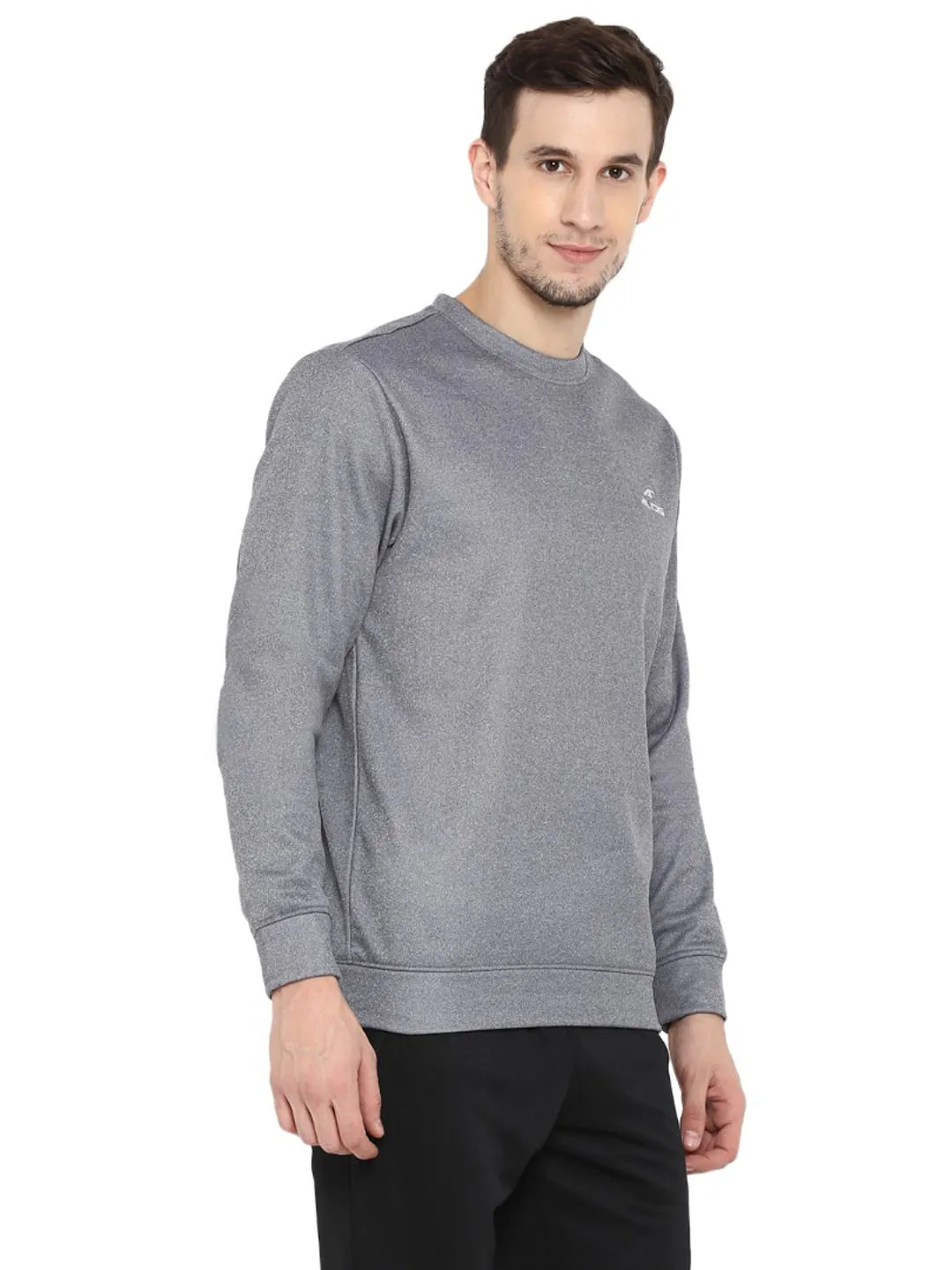 Alcis Men Solid Grey Sweatshirts