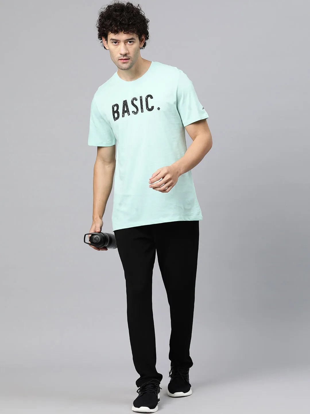 Alcis Men Typography Printed Anti Static T-shirt