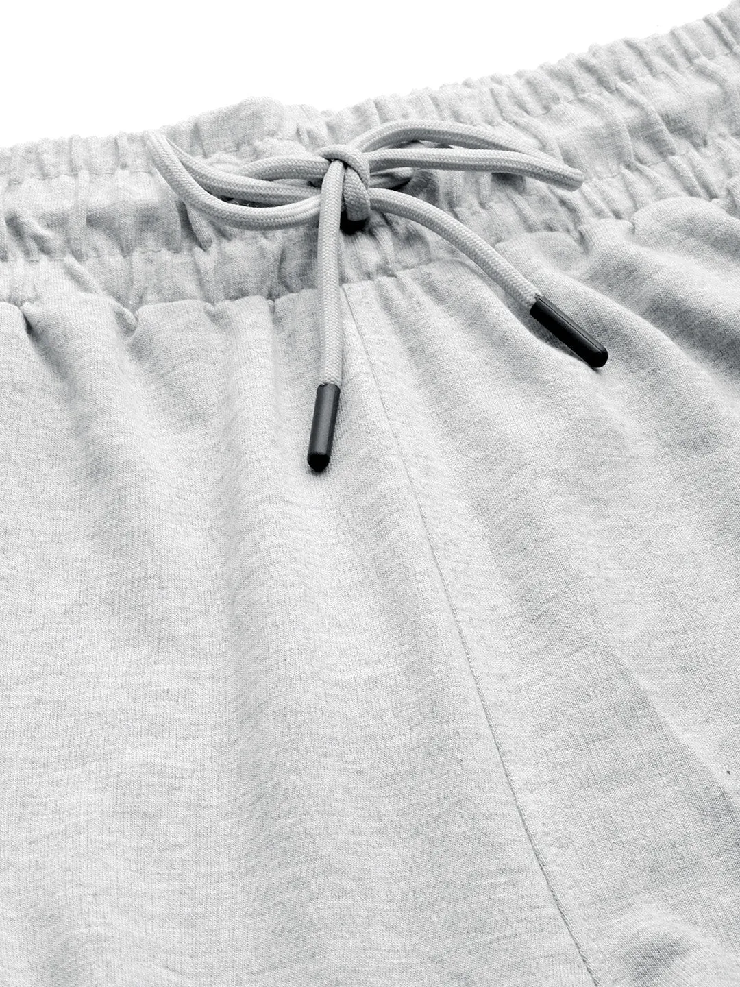 Alcis Women Grey Melange Solid Slim-Fit Training Joggers with Side Taping