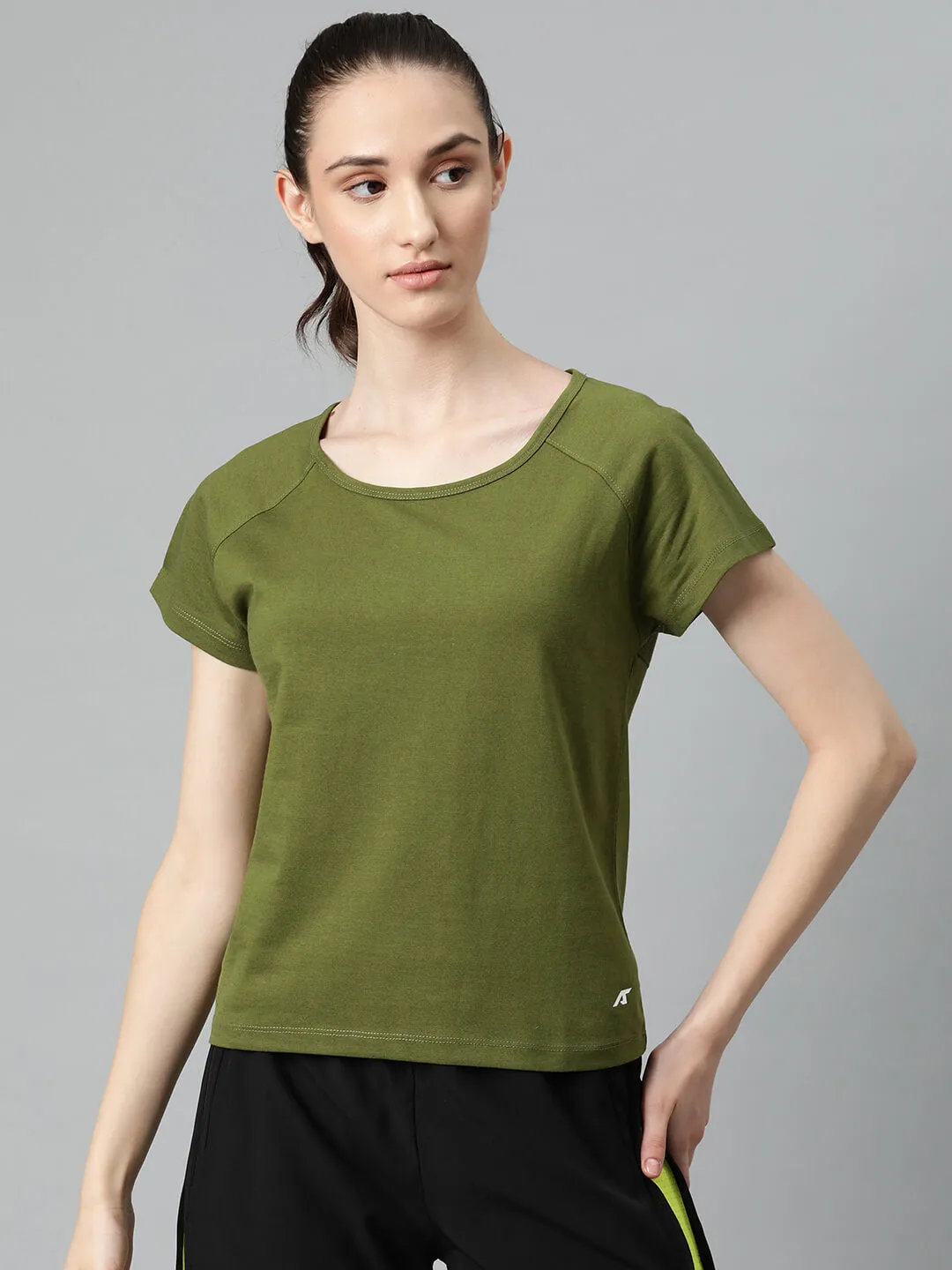 Alcis Women Solid T-shirt