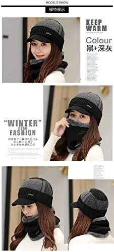Alexvyan Winter Unisex Woolen Pashmina Cashmere Beanie Hat Cap for Men Women Girl Boy Warm Snow Proof Soft for Riding, Cycling, Byke, Bike, Motorcycle Air Proof (Black Arrow)