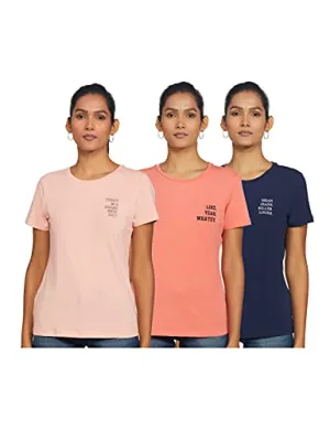 Amazon Brand - Inkast Denim Co. Women's Regular Work Utility T-Shirt (PAG106A_Blush & Pink & Blue S)