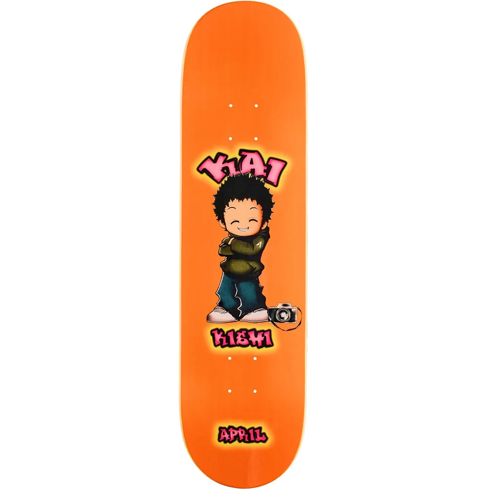 April Kai Kishi Chibi Orange Skateboard Deck 8"