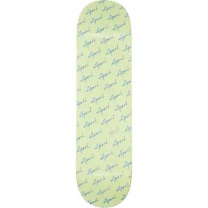 April Yuto Horigome Script Logo Green Skateboard Deck 8.25"