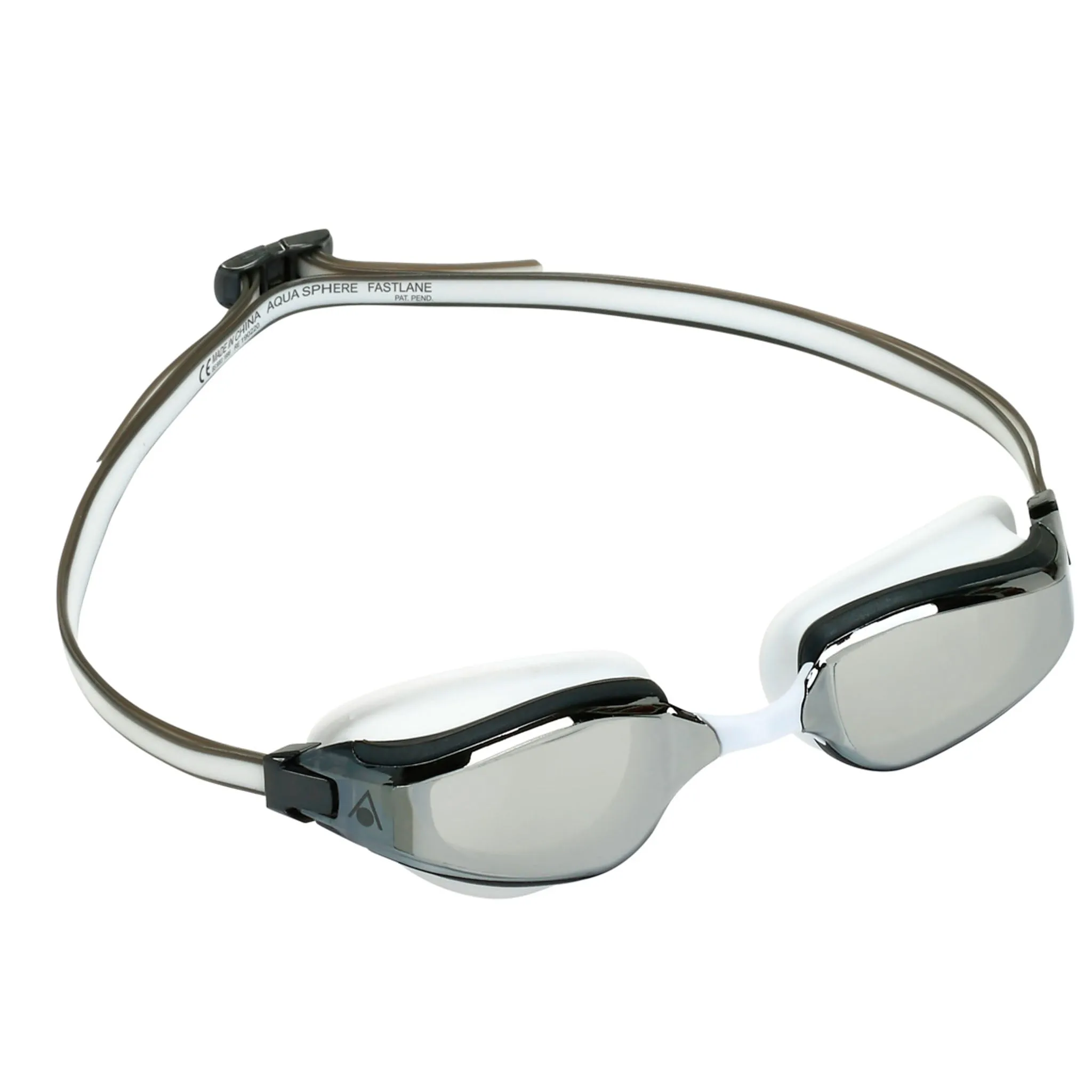 Aquasphere Fastlane Swimming Goggles Silver Titanium Mirrored Lenses