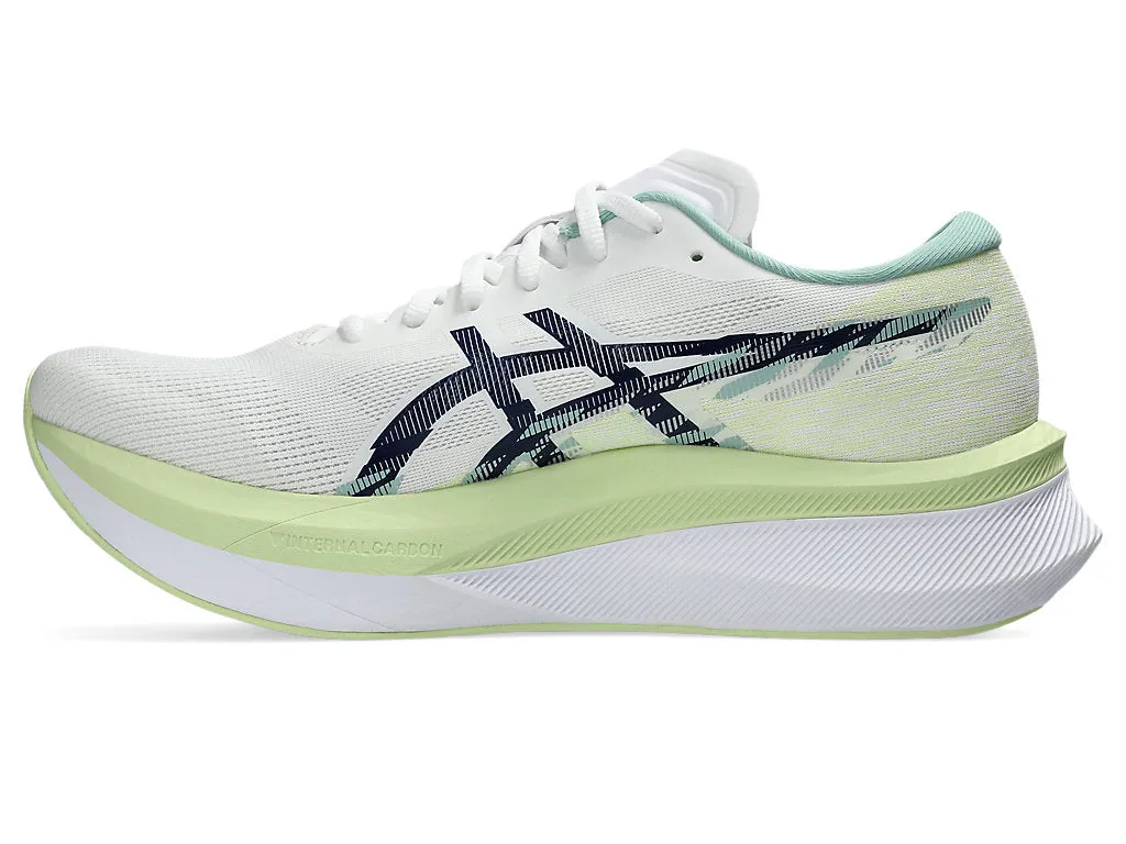 Asics Magic Speed 4 (D Width) - White/Blue Expanse (Mens)