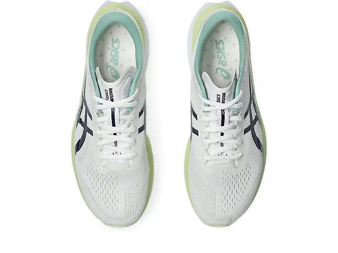 Asics Magic Speed 4 (D Width) - White/Blue Expanse (Mens)
