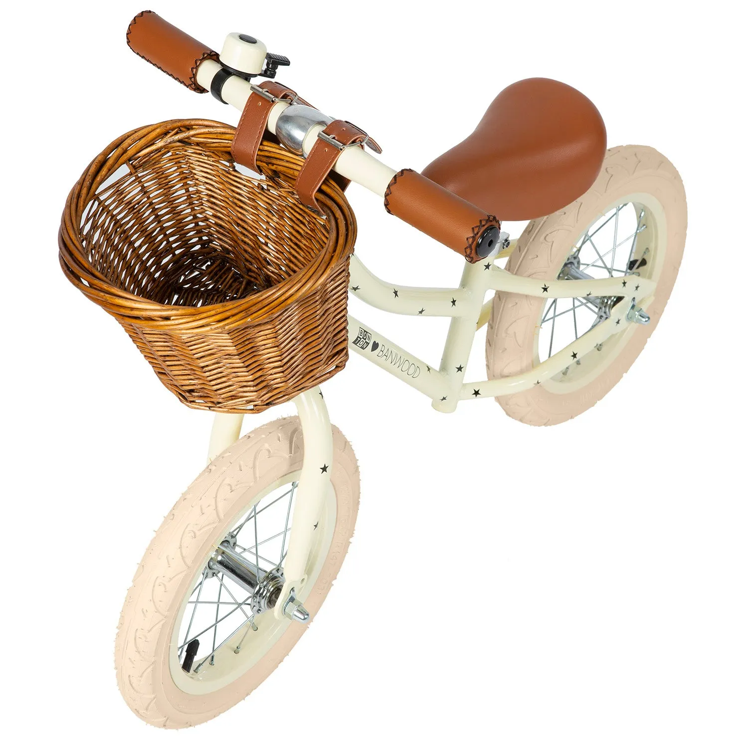 Banwood x Bonton Star Print First Go! Balance Bike (Cream)