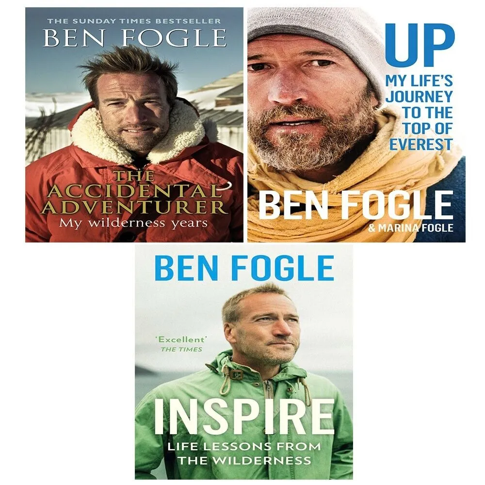 Ben Fogle Collection 3 Books Set Accidental Adventurer, Inspire, Up My Life’s