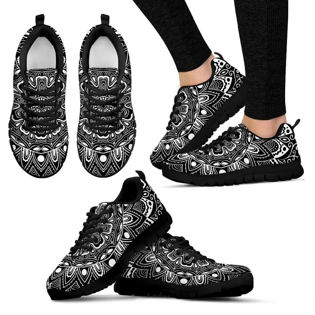 Black & White Mandala Women's sneakers