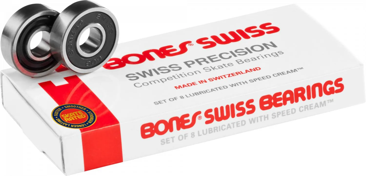 Bones Swiss Precision Premium Skateboard Skate Bearings