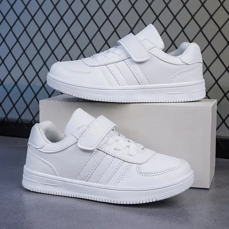 Boys White Mesh Sneakers - Stylish & Comfy