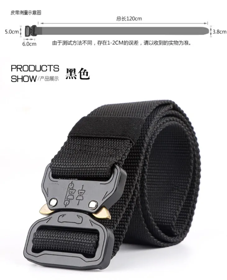 BP257 QR cobra tactical  belt with Heavy-Duty Quick-Release Metal Buckle