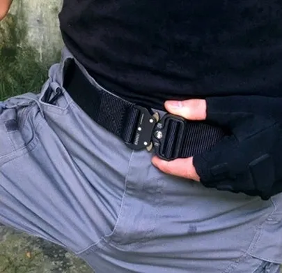 BP257 QR cobra tactical  belt with Heavy-Duty Quick-Release Metal Buckle