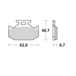 BRAKE PAD REAR MOTO MASTER PRO SINTERED FOR KAWASAKI SUZUKI YAMAHA