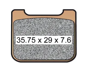 Brembo H38 brake pads - 35.75 x 29 x 76