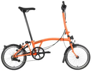 Brompton C Line H6L Black Edition Folding Bike - Sunset Orange