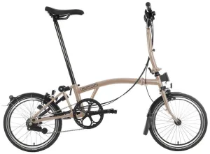 Brompton C Line M6L Black Edition Folding Bike - Dune Sand