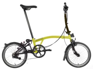 Brompton C Line M6L Black Edition Folding Bike - Yuzu Lime