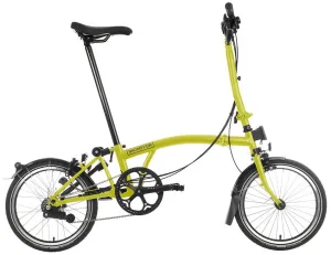 Brompton C Line M6L Black Edition Folding Bike - Yuzu Lime
