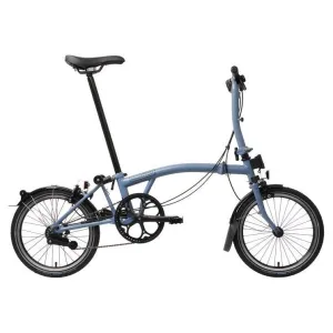 Brompton  C Line S6L Black Edition Folding Bike - Cloud Blue
