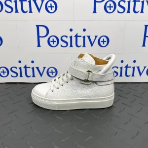Buscemi 100MM Toddler Alce White Leather Sneakers