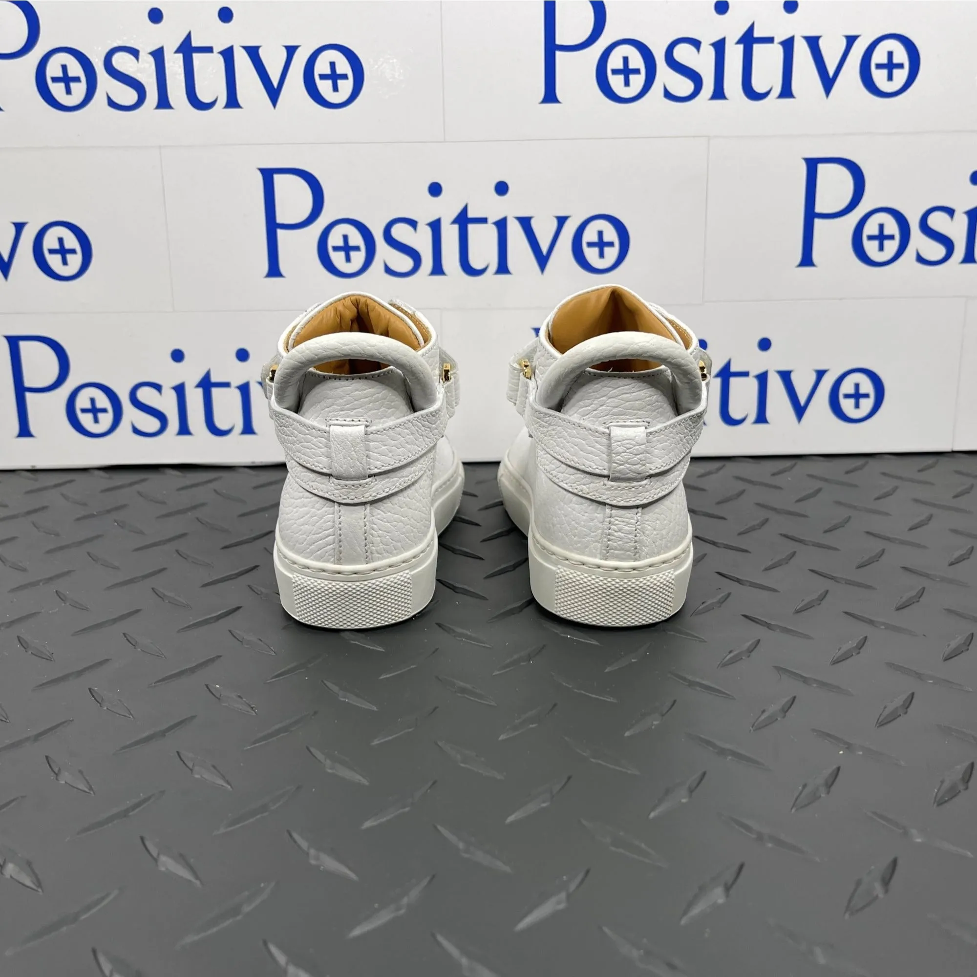 Buscemi 100MM Toddler Alce White Leather Sneakers