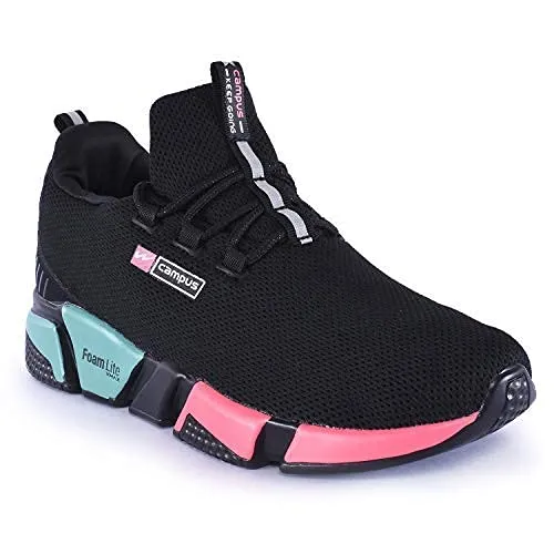 Campus Women's Alexa Blk/Rani Running Shoes-5 UK (38 EU) (5G-663)