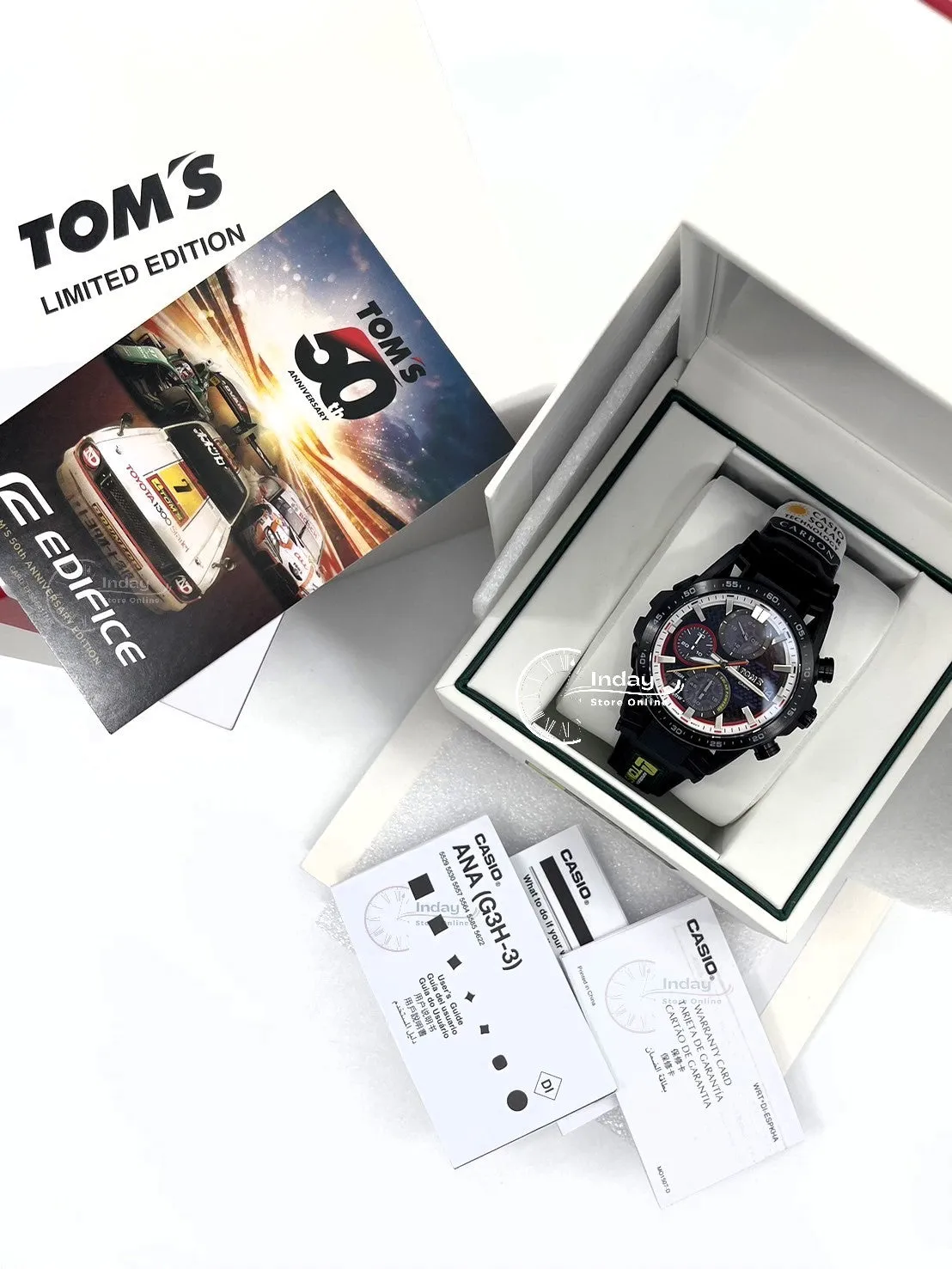 Casio Edifice Men's Watch EFS-S641TMS-1A Edifice Sospensione Sapphire Crystal Genuine Leather Band Solar Powered