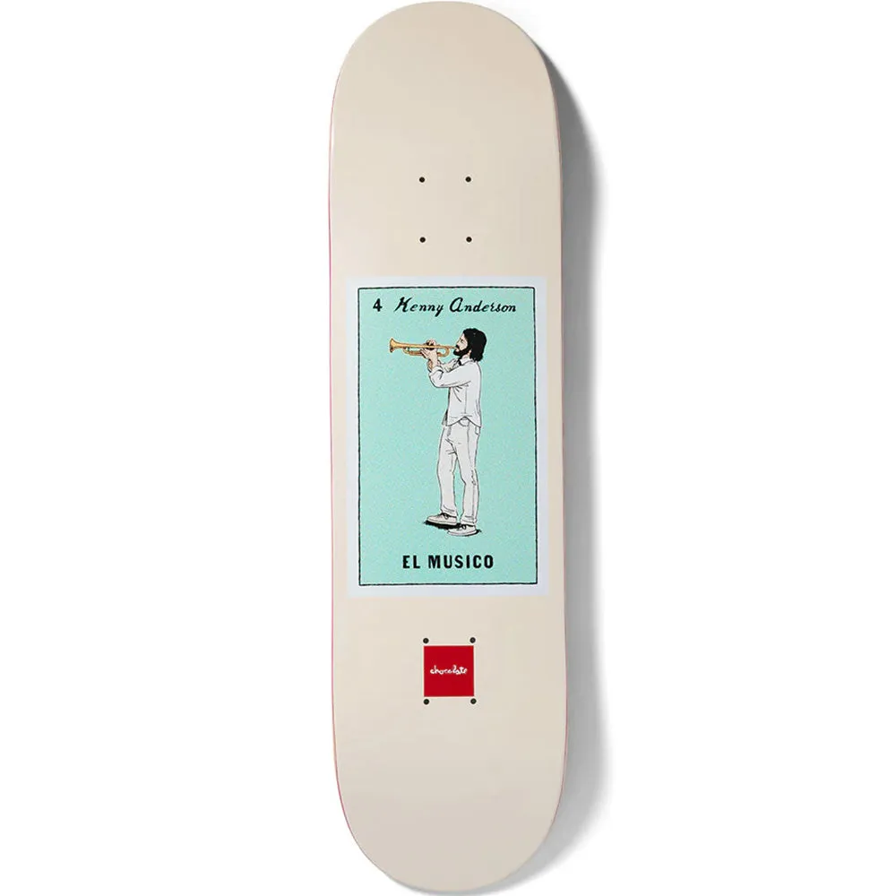 Chocolate Kenny Anderson Loteria Twin Tip Skateboard Deck 8.25"