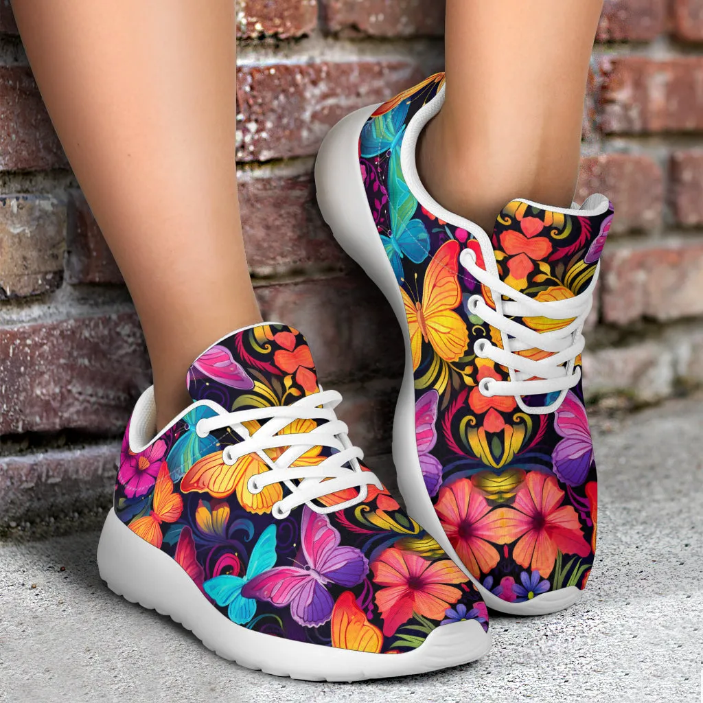 Colorful butterfly sport sneakers