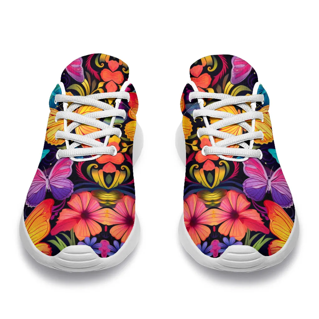 Colorful butterfly sport sneakers