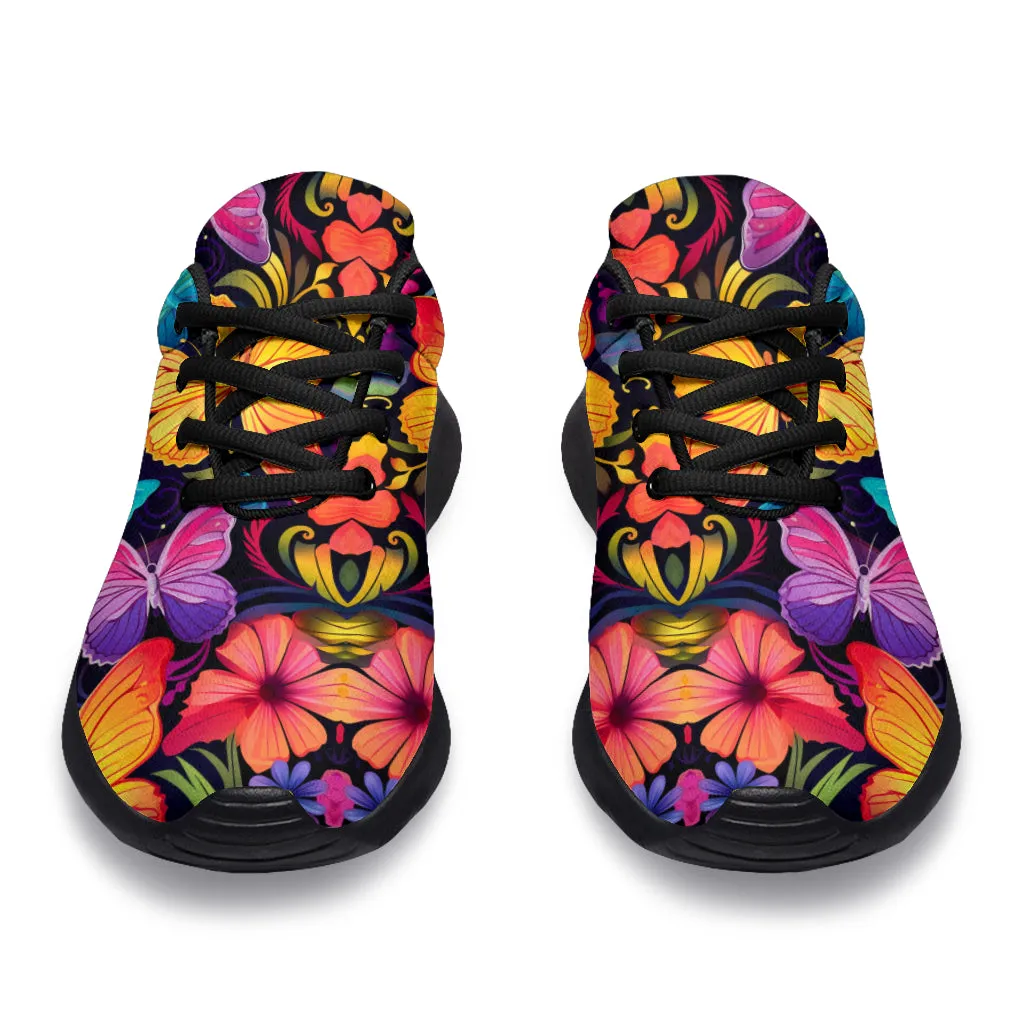 Colorful butterfly sport sneakers