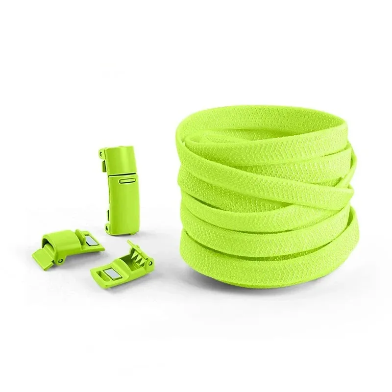 Colorful Magnetic Lock Elastic Shoelaces - No Tie Solution for Sneakers, Suitable for Kids and Adults