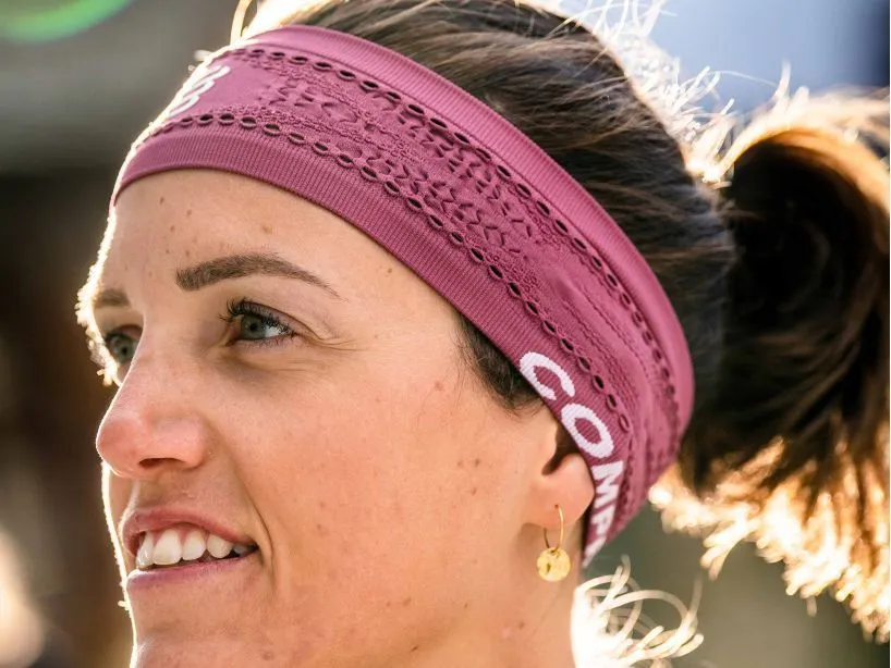 Compressport Unisex Thin Headband ON/OFF Deco Rose - CU00010B_370_0TU