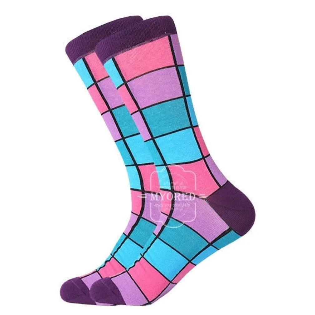 ContiNent 33 men dress color comfortable pair roller skateboard for causal reason funny wedding socks socks shark geometry