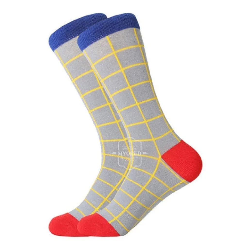 ContiNent 33 men dress color comfortable pair roller skateboard for causal reason funny wedding socks socks shark geometry